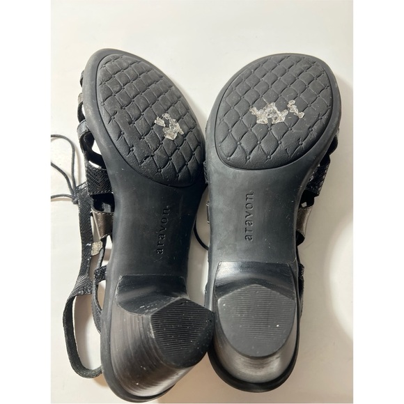 Aravon Black Strappy Women's Sandals - Picture 6 of 7